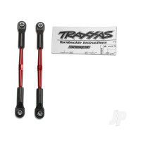 Turnbuckles, aluminium (Red-anodised), toe links, 61mm (2 pcs) (assembled with rod ends & hollow balls) (fits Stampede) (requires 5mm aluminium wrench #5477)