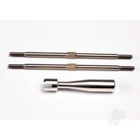 Turnbuckles, Titanium 94mm (Front tie rods) (2 pcs) / billet aluminium wrench