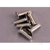 Screws, 4x12mm countersunk machine (100-degree) (6 pcs)