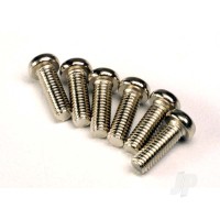 Screws, 2.6x8mm roundhead machine (6 pcs)