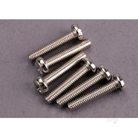 Screws, 3x15mm roundhead machine (6 pcs)