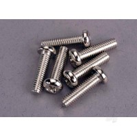 Screws, 4x15mm roundhead machine (6 pcs)