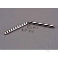 Suspension pins, 31.5mm, Chrome (2 pcs) with E-clips (4 pcs)