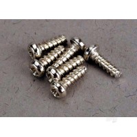 Screws, 2x6mm roundhead self-tapping (6 pcs)