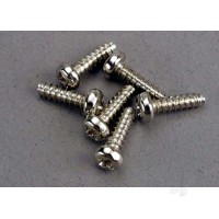 Screws, 3x10mm roundhead self-tapping (6 pcs)