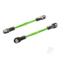 Turnbuckles, aluminium (Green-anodised), toe links, 59mm (2) (assembled w/ rod ends & hollow balls) (requires 5mm aluminium wrench #5477)