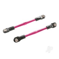 Turnbuckles, aluminium (Red-anodised), toe links, 59mm (2 pcs) (assembled with rod ends & hollow balls) (requires 5mm aluminium wrench #5477)