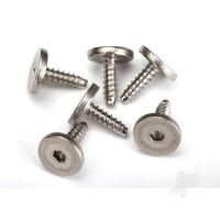 Screws, 2.6x8mm flat-head machine, self-tapping (hex drive) (6 pcs)