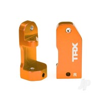 Caster blocks, 30-degree, Orange-anodised 6061-T6 aluminium (left & right), suspension screw pin (2 pcs)