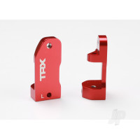 Caster blocks, 30-degree, Red-anodised 6061-T6 aluminium (left & right), suspension screw pin (2 pcs)