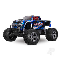 Stampede HD 1:10 2WD RTR Monster Truck, Blue (+ TQ 2-ch, BL-2S, 3300Kv, 2S LiPo, USB-C Charger, Clipless Body)