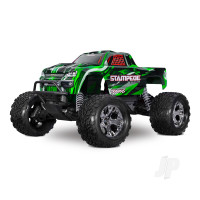 Stampede HD 1:10 2WD RTR Monster Truck, Green (+ TQ 2-ch, BL-2S, 3300Kv, 2S LiPo, USB-C Charger, Clipless Body)