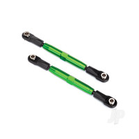 Camber links, Rear (Tubes Green-anodised, 7075-T6 aluminium, stronger than Titanium) (73mm) (2 pcs) / rod ends (4 pcs) / aluminium wrench (1pc)