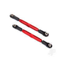 Camber links, Rear (Tubes Red-anodised, 7075-T6 aluminium, stronger than Titanium) (73mm) (2 pcs) / rod ends (4 pcs) / aluminium wrench (1pc)