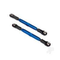 Camber links, Rear (Tubes Blue-anodised, 7075-T6 aluminium, stronger than Titanium) (73mm) (2 pcs) / rod ends (4 pcs) / aluminium wrench (1pc)