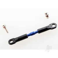 Turnbuckle, aluminium (Blue-anodised), camber link, Front, 39mm (1pc) (assembled with rod ends) / hollow balls (2 pcs) (See part 3741A for complete camber link Set)