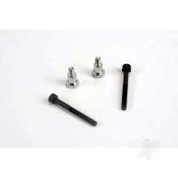 Shoulder screws, steering bellcranks (3x30mm cap-head machine) (2 pcs) / drag link shoulder screws (Chrome) (2 pcs)