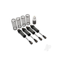 Ultra Shocks (Grey) (long) (complete w, spring pre-load spacers & springs) (4)