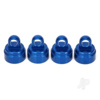 Shock caps, aluminium (Blue-anodised) (4 pcs) (fits all Ultra shocks)