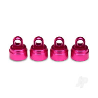 Shock caps, aluminium (Pink-anodised) (4 pcs) (fits all Ultra shocks)