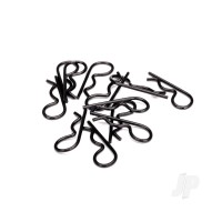 Body clips, heavy duty (Black) (12 pcs)