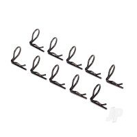 Body clip (mounting clip), angled, 90-degrees (Black) (10 pcs)