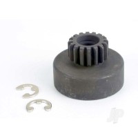 Clutch bell, (16-tooth) / 5x8x0.5mm fibre washer (2 pcs) / 5mm e-clip (requires #2728 - ball bearings, 5x8x2.5mm (2 pcs)