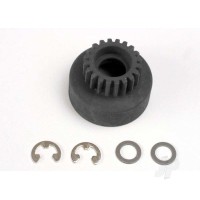 Clutch bell, (20-tooth) / 5x8x0.5mm fibre washer (2 pcs) / 5mm e-clip (requires #4611-ball bearings, 5x11x4mm (2 pcs)
