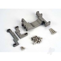 Engine mount, 2 piece, aluminium (with screws) (N. Stampede)