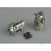 Differential output yokes, hardened Steel (with U-joints) (2 pcs)