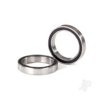 Ball bearings, Black rubber sealed (17x23x4mm) (2 pcs)