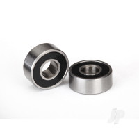 Ball bearings, Black rubber sealed (4x10x4mm) (2 pcs)