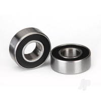 Ball bearings, Black rubber sealed (5x11x4mm) (2 pcs)
