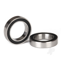Ball bearings, Black rubber sealed (12x18x4mm) (2 pcs)