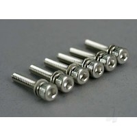 Screws, 3x15mm cap-head machine (hex drive) (with split and flat washers) (6 pcs)