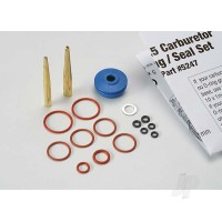 O-ring and seal Set, carburetor / O-rings: 2x1mm (3 pcs), 10x1mm (4 pcs), 2.5x1.15mm (2 pcs), 6.2x1.2mm (1pc) / 5x.9mm O-ring installation tool / 5.3x7.8x.6mm crush washer (2 pcs) / carburetor dust boot (1pc) (TRX2.5, 2.5R)