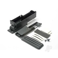 Electronics box, right / box cover / charge jack plug (rubber) / foam padding and adhesive