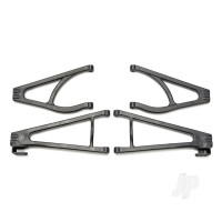 Suspension arm Set, adjustable wheelbase (lengthens wheelbase 10mm or 19mm) (suspension arm upper (2 pcs) / suspension arm lower (2 pcs) / bumper mount spacers (2 pcs) / 4x16BCS (2 pcs))