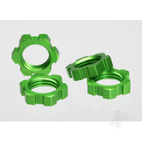 Wheel Nuts, Splined, 17mm (Green-anodised) (4 pcs)
