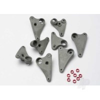 Rocker arm Set, progressive-2 (90-T) / spacers (Red aluminium) (8 pcs)
