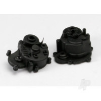Gearbox halves (Front & Rear) / rubber access plug / shift detent ball / spring / 4mm GS / shift shaft seal, Glued