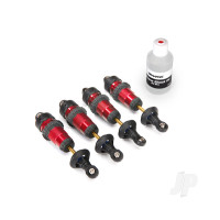 Shocks, GTR aluminium, Red-anodised bodies with TiN shafts (fully assembled without springs) (4)