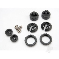 Caps & spring retainers, GTR shock (upper cap (2 pcs) / hollow balls (2 pcs) / bottom cap (2 pcs) / upper retainer (2 pcs) / lower retainer (2 pcs))