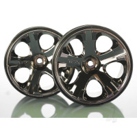 Wheels, All-Star 2.8" (black chrome) (nitro rear / electric front) (2)