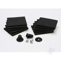 Hatch post / hull water outlet / foam pads (10 pcs) / washer (1pc) / 4x8mm BCS, stainless Steel / 3x4mm BCS, stainless Steel