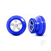 Wheels, SCT Chrome, Blue beadlock style, dual profile (2.2in outer, 3.0in inner) (2) (2WD front only)