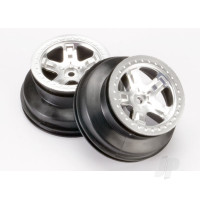 Wheels, SCT Satin Chrome, beadlock style, dual profile (2.2" outer 3.0" inner) (2) (Front)