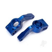 Axle carriers, Rear, 6061-T6 aluminium, left & right (Blue-anodised)