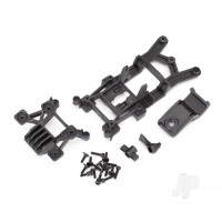 Body mounts, Front & Rear / 3x12mm CS (4 pcs) / 3x12mm shoulder screw (2 pcs) / 3x10mm flat-head machine screw (8 pcs) / 3x12mm BCS (1pc)