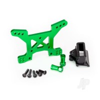 Shock tower, Front, 7075-T6 aluminium (Green-anodised) (1pc) / Body mount bracket (1pc)